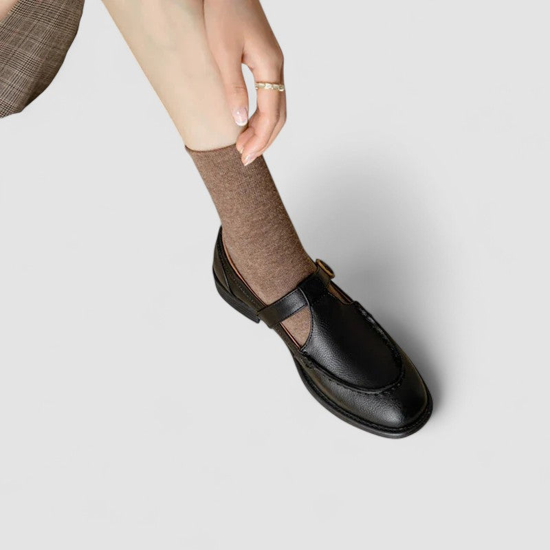 Avery - Scarpe ortopediche Mary Jane con punta quadrata